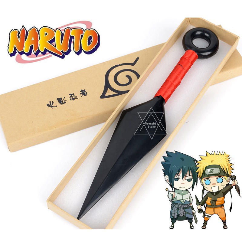 Naruto Uchiha Sasuke Konohagakurenosato Kunai bằng nhựa màu trắng đỏ
