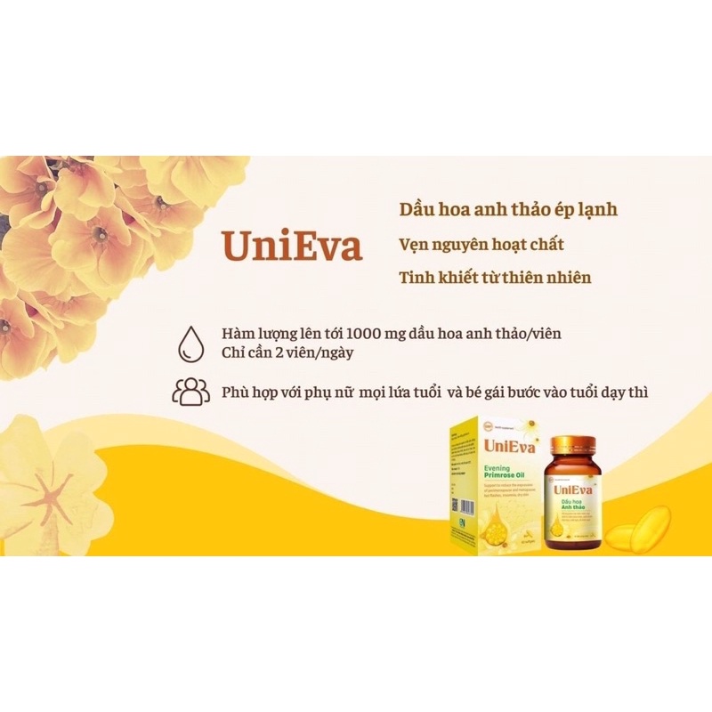UniEva dầu hoa anh thảo lọ 60 viên