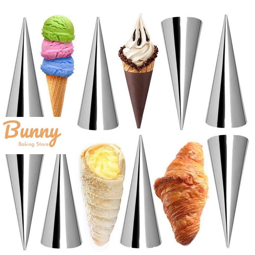 Khuôn làm bánh sừng bò Croissant, bánh ốc quế, bánh mì xoắn kem