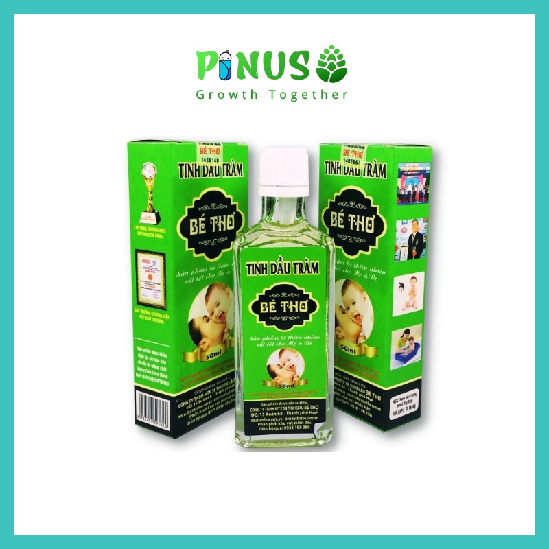 Tinh Dầu Tràm Bé Thơ 50ml Tinh Dầu Tràm Huế Nguyên Chất Nguyên Liệu 100% Tự Nhiên Tinh Dầu Tràm Cho Bé Chính Hãng Pinus