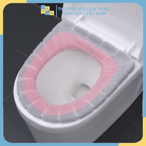 ❌GIÁ SỈ❌Miếng Lót Bồn Cầu Nỉ Lông Chống Lạnh 2 Màu Siêu Đẹp 88206 Lamon Store