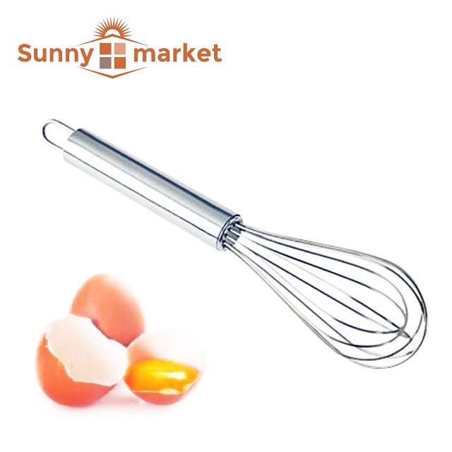 Cây đánh trứng kem bơ inox cầm tay cao cấp dài 28cm, dụng cụ đánh trứng