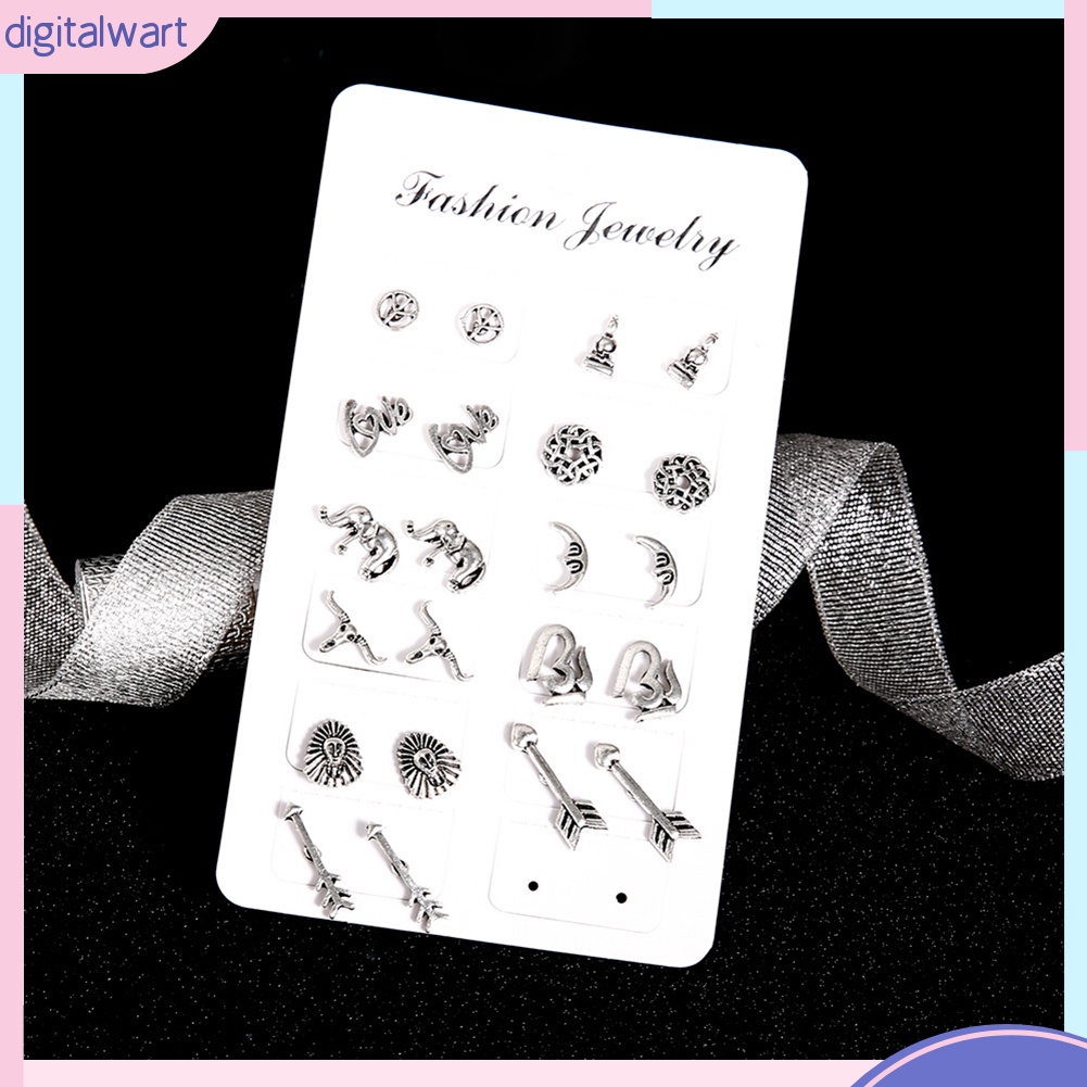 Set 11 đôi khuyên tai phong cách cổ điển xinh xắn dành cho nữ