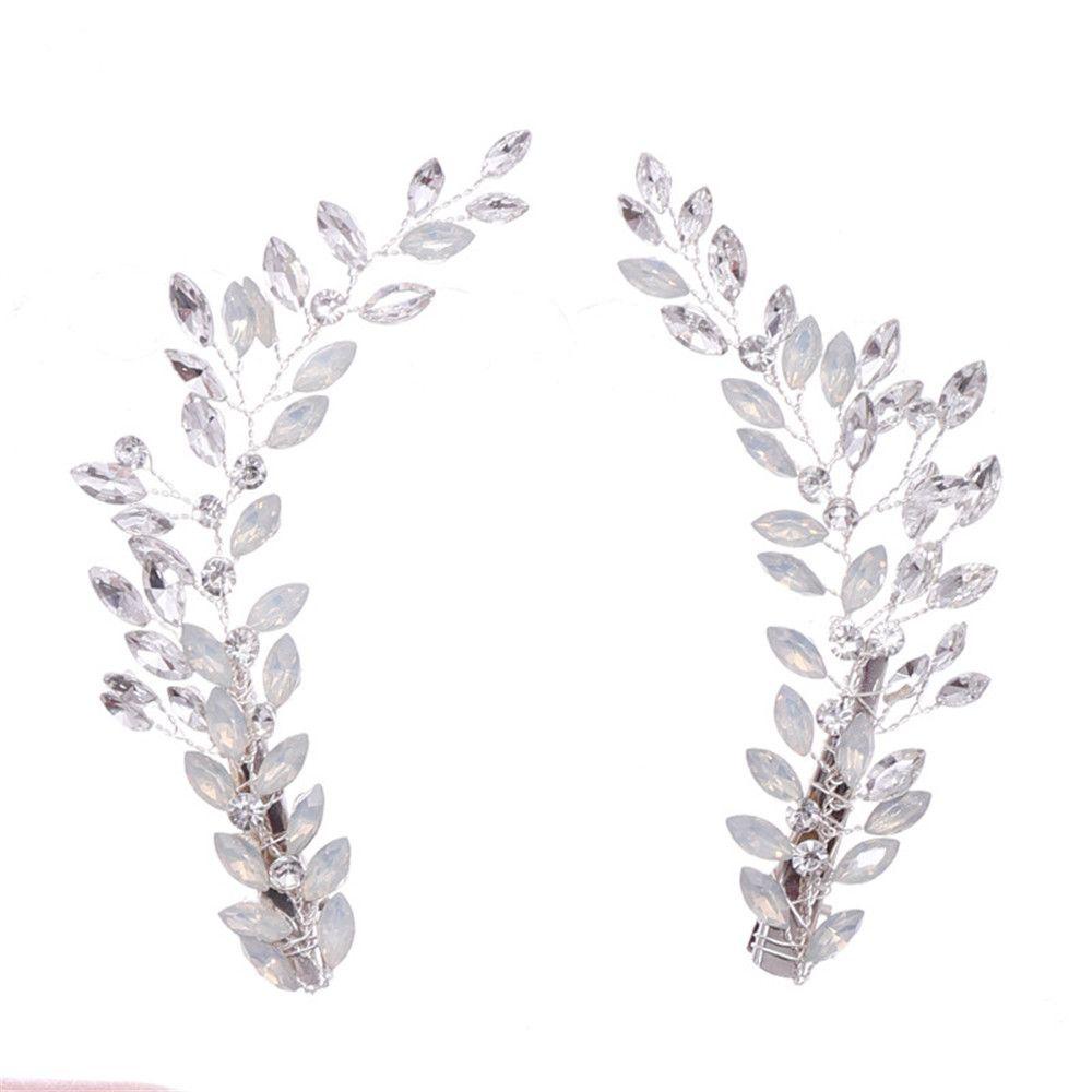 Kẹp Tóc Đính Đá Opal Thời Trang Cho Cô Dâu