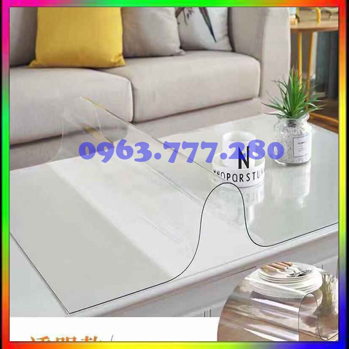 Tấm nhựa (80cmx1,2m) trải bàn | PVC lót sàn | Tấm nhựa trong suốt đa công dụng