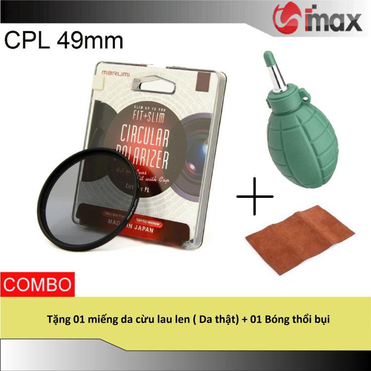 Kính lọc Filter Marumi Fit & Slim CPL 49mm (Hoằng Quân) + Bóng thổi bụi