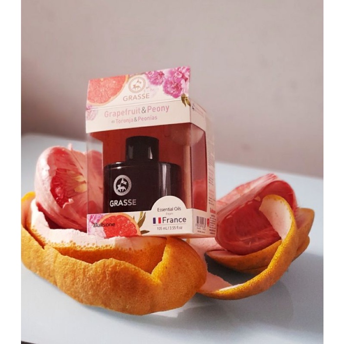 Nước hoa oto cao cấp hương bưởi và hoa mẫu đơn - BULLSONE GRASSE DIFFUSER- GRAPEFRUIT &amp; PEONY (105ML)