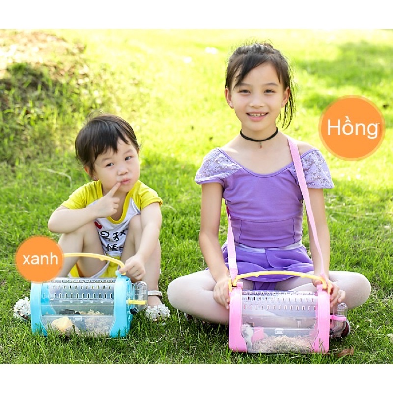 lồng xách tay có dây đeo du lịch - lồng hamster xách tay