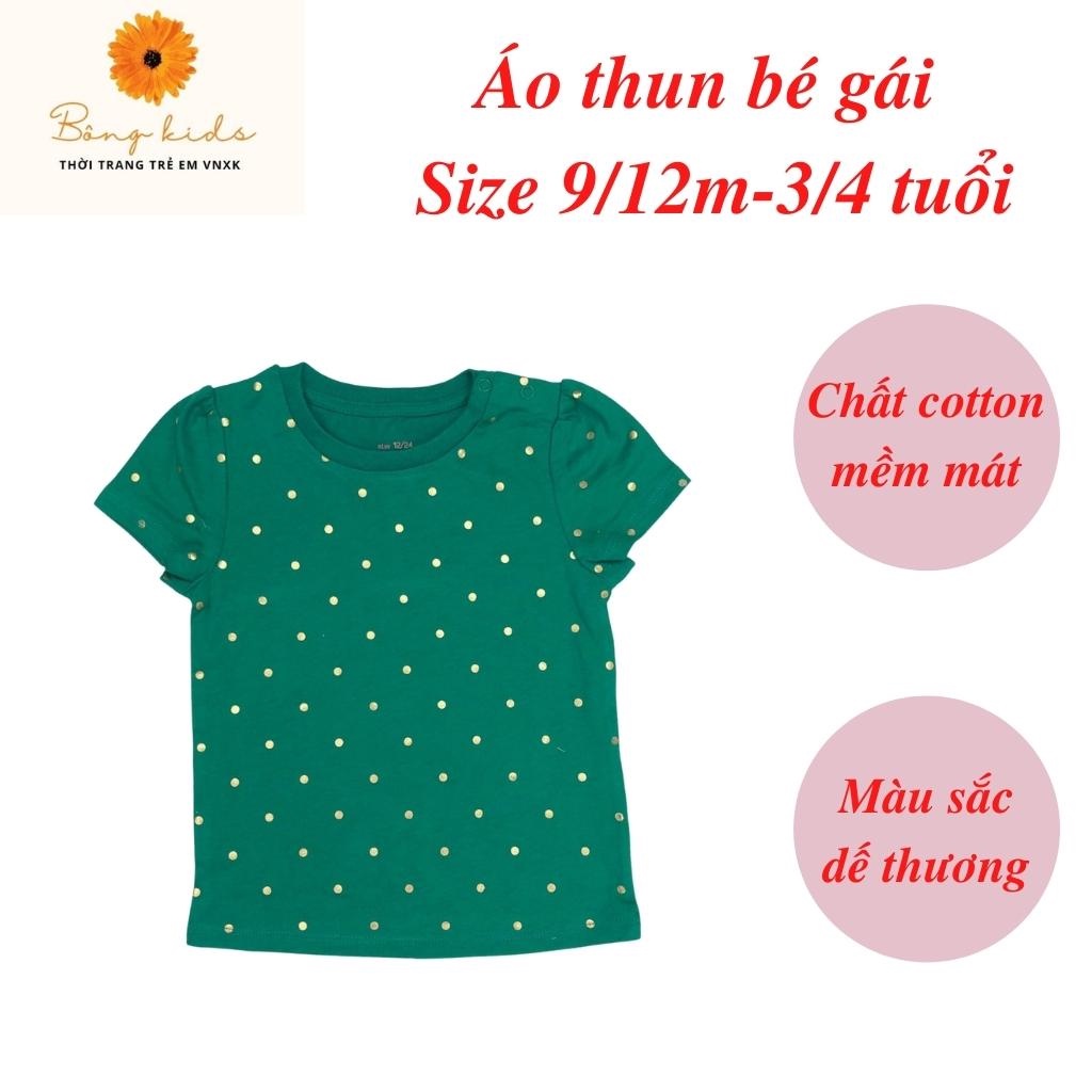 Áo thun cho bé gái, áo phông bé gái chất cotton mềm mát, size 9m - 3/4 tuổi - BONGKIDS
