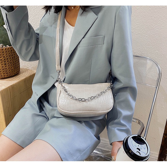 [FREESHIP]TÚI ĐEO CHÉO NỮ ,TÚI ĐEO CHÉO DA CS XÍCH TRẮNG DH118 | BigBuy360 - bigbuy360.vn