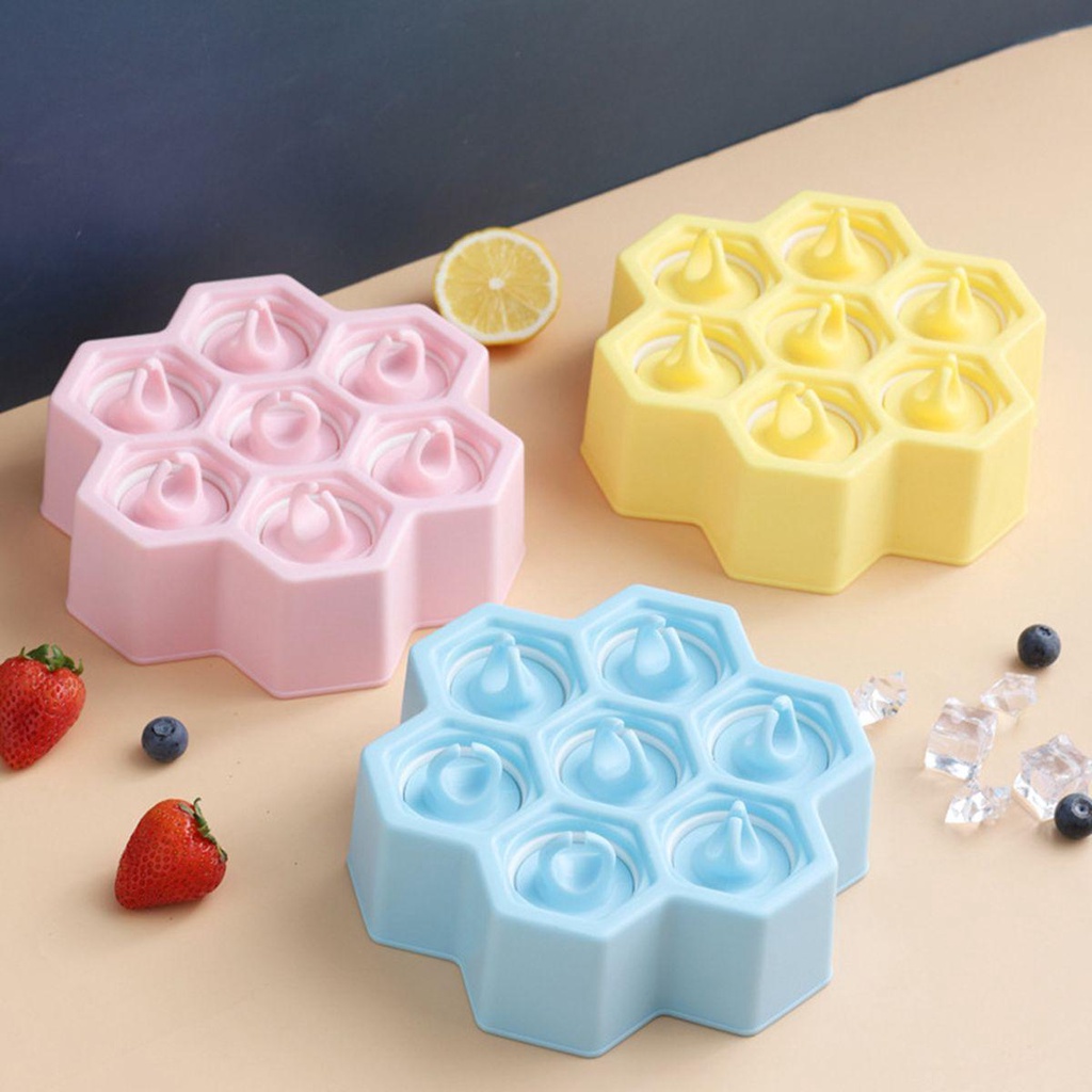 Khuôn Silicone Làm Kem Que Hình Tổ Ong