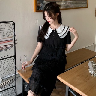 Order đầm cổ sen bigsize phối tầng