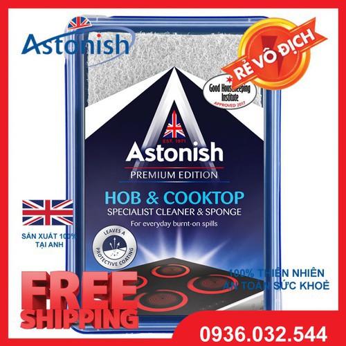 Kem tẩy mặt kính bếp điện, nồi chảo Inox Astonish C8630 250g