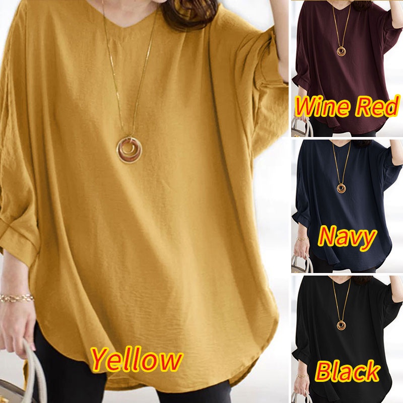 Zanzea Áo Nữ Tay Lửng Cổ Chữ V Thời Trang Thanh Lịch