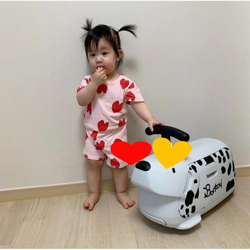 Bộ Thun Lạnh Minky Mom Trái Tim Cao Cấp  Bộ Thun Lạnh Cộc Tay Cho Bé