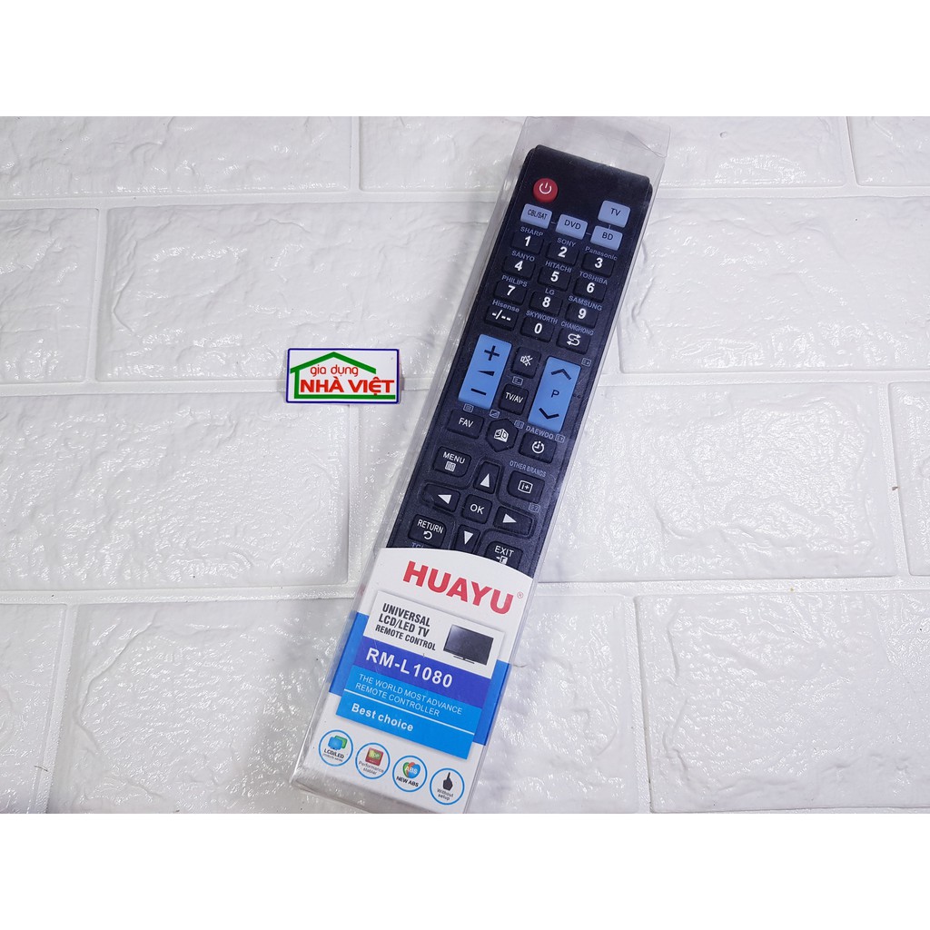 Điều khiển đa năng cho HUAYU RM-L1080 4 IN 1 cho TV, ĐẦU PHÁT DVD, SAT, KTS, BD