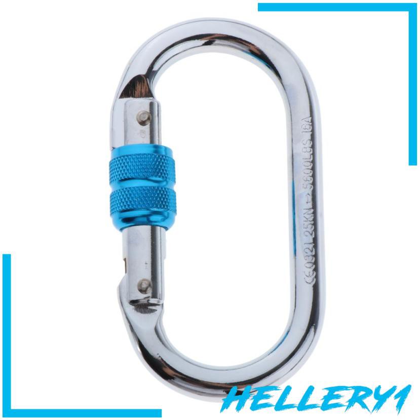 1 Móc Khóa Carabiner Bằng Sắt Hình Chữ O 25KN Tiện Dụng Cho Leo Núi / Cắm Trại