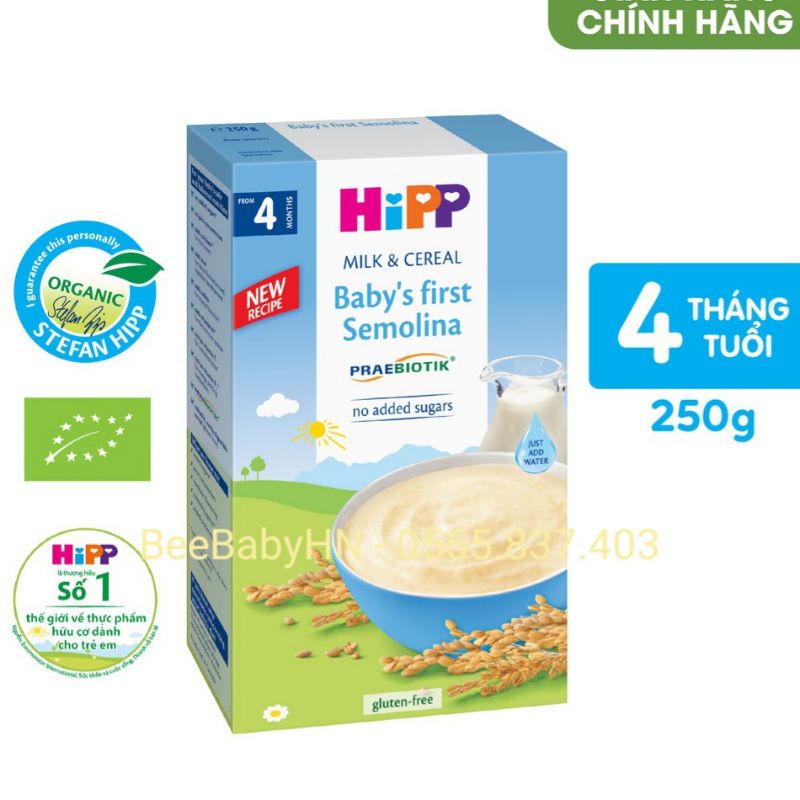 [Đủ Vị 4m] Bột Ăn Dặm Dinh Dưỡng HiPP Organic ( 250g )