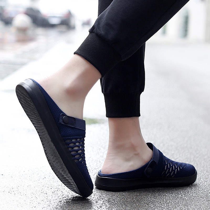 Dép lười bít mũi thoáng khí thời trang mùa hè năng động dành cho nam | BigBuy360 - bigbuy360.vn