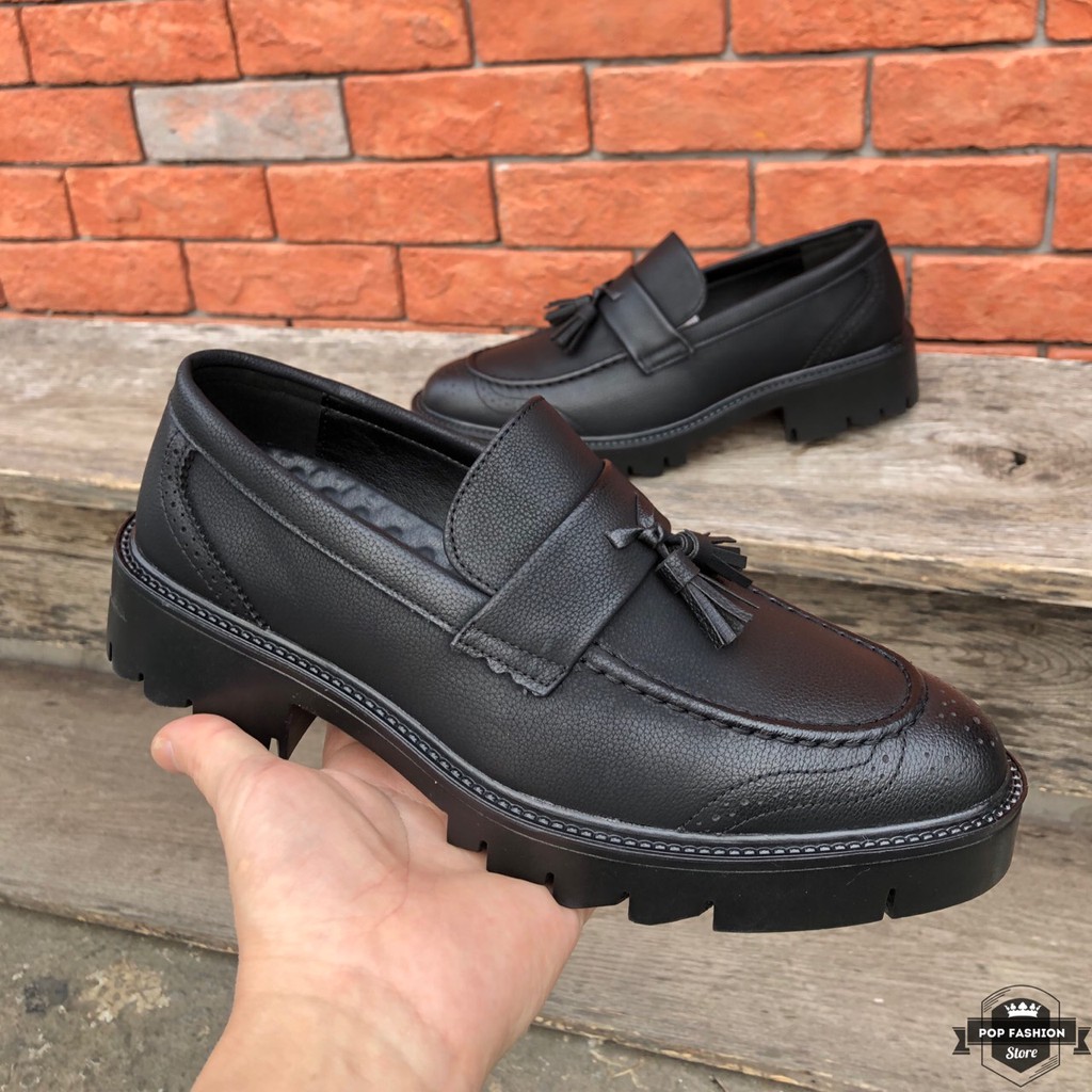 Giày lười công sở nam -  Giày lười nam đai chuông - Giày lười nam tăng chiều cao 6CM | BigBuy360 - bigbuy360.vn