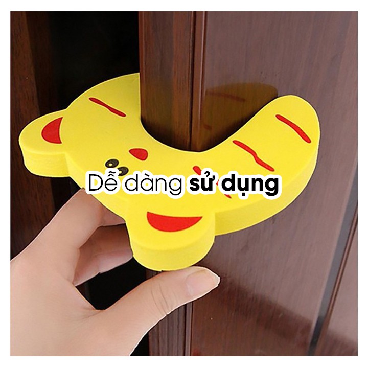 combo 8 bọc góc bàn cao su non +Chặn cửa xốp mềm hình thú chống kẹt tay cho bé