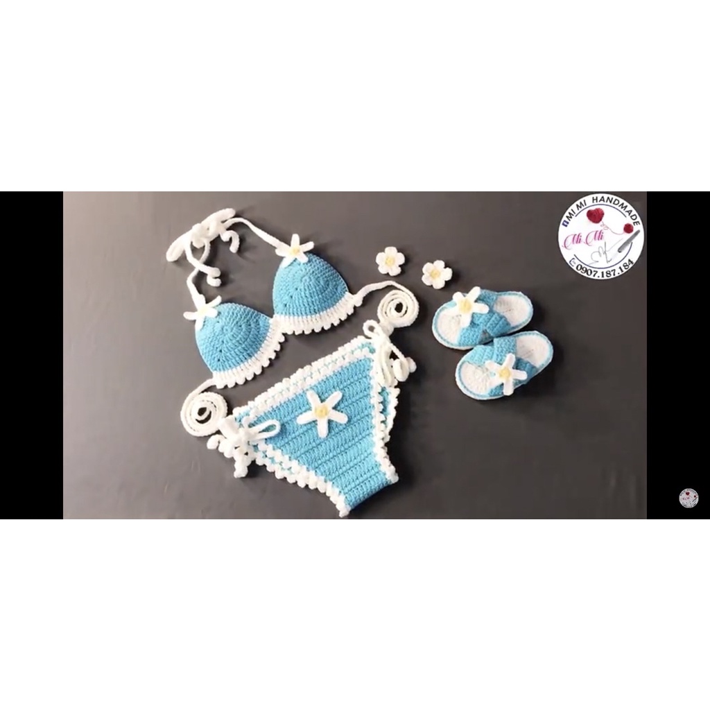 Bikini đi biển cho bé Handmade❤️ ( mẫu hoa quả)