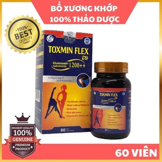 Toxmin Flex - Bổ xương khớp, Giúp dưỡng khớp, Chống viêm, Giảm đau nhức khớp (Hộp 60 viên)