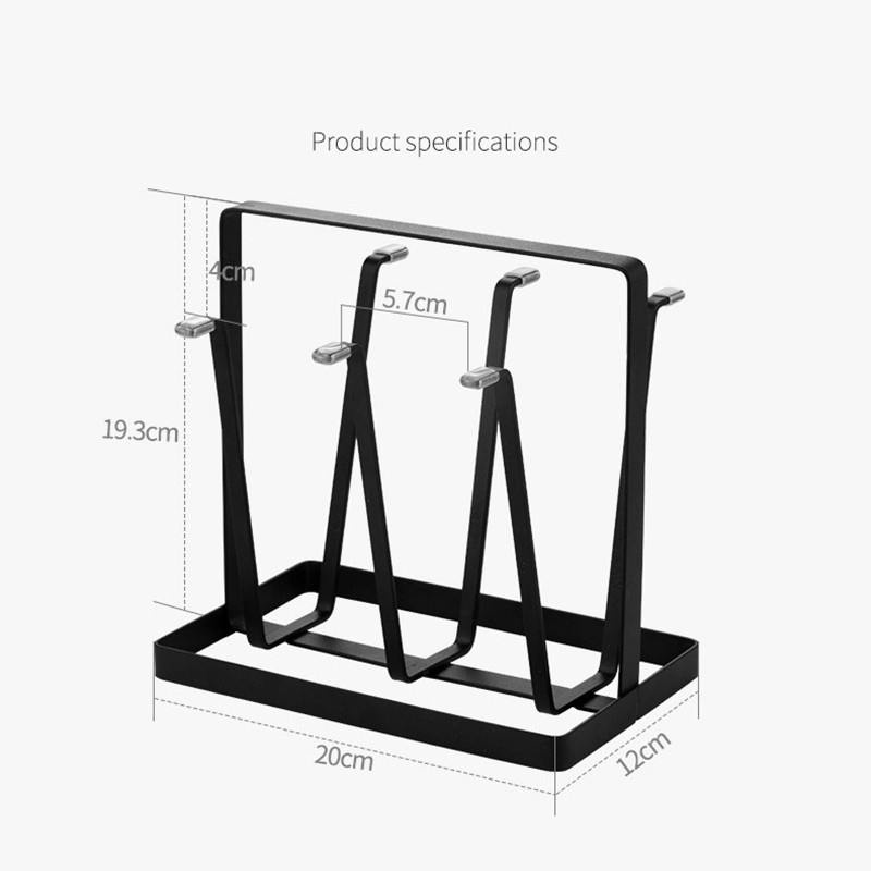 Giá Đỡ Cốc Uống Bia 6 Ngăn Bằng Thép Không Gỉ Chống Trượt Tiện Dụng