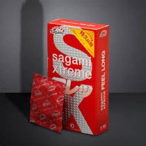 Bao Cao Su SAGAMI Feel Long - Nhật Bản, Siêu mỏng - Gân Gai - Kéo Dài Thời Gian - hộp 10 cái