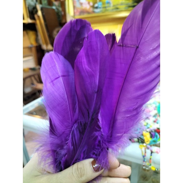 Lông gà nhân tạo đủ màu làm trang trí nhà cửa làm đồ handmade