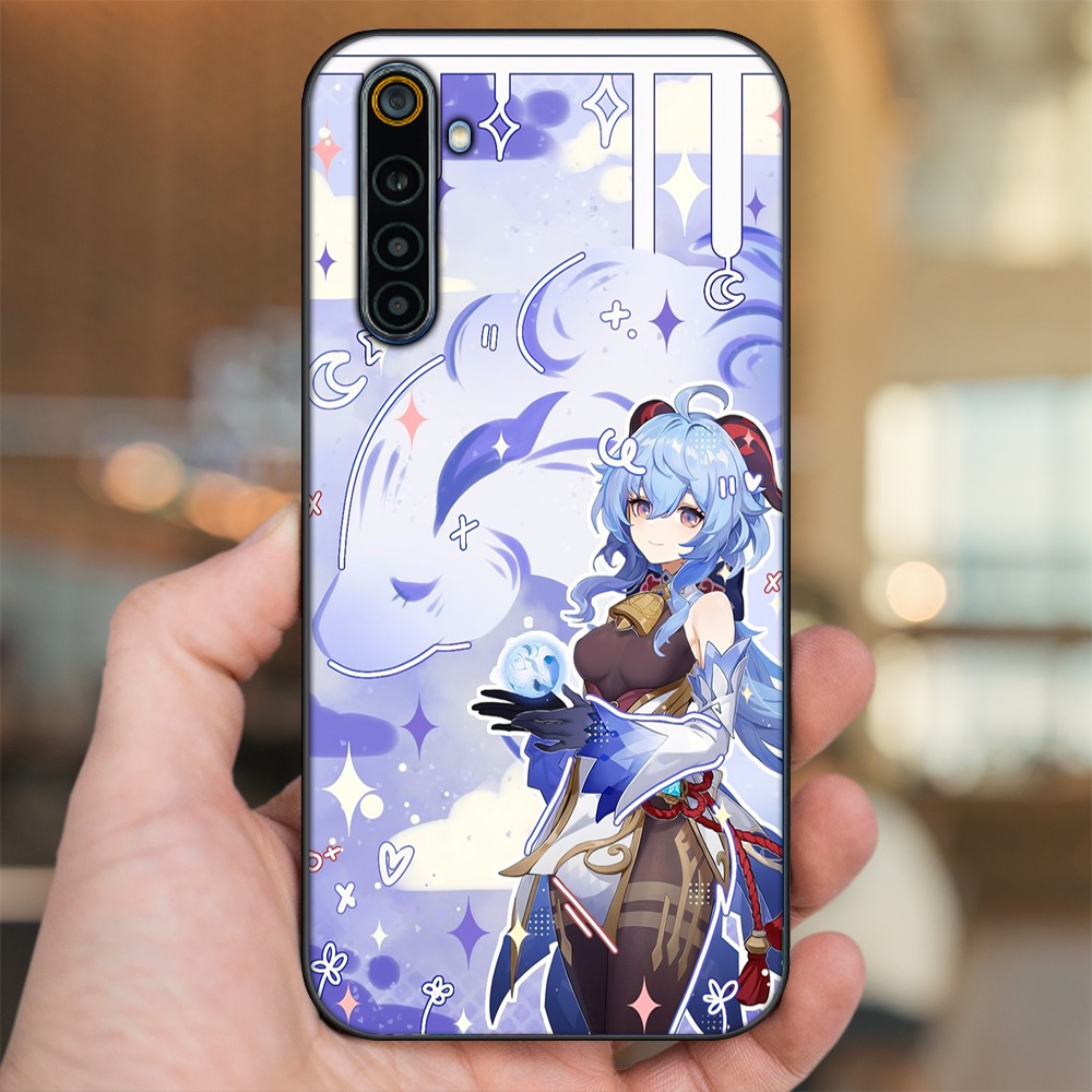 Ốp lưng Realme 6, 6 Pro viền đen in hình Ganyu Genshin Impact
