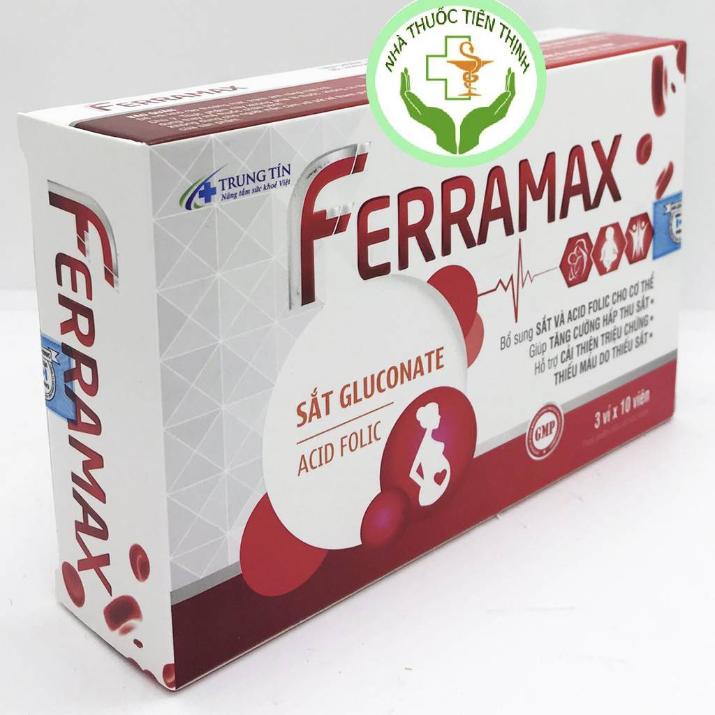Viên uống Ferramax bổ sung sắt và acid folic cho cơ thể
