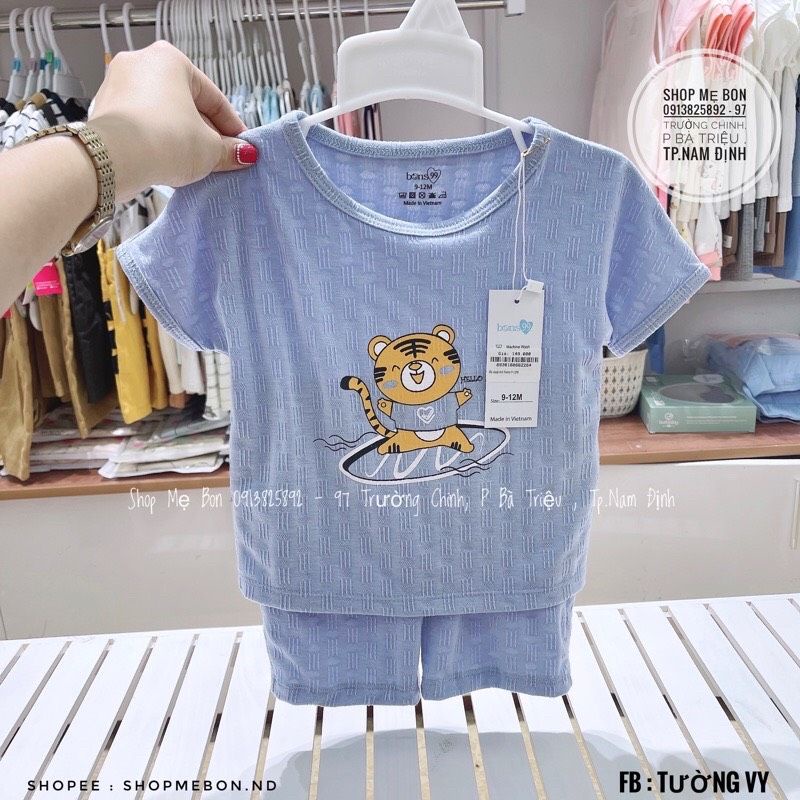 Bons sale 40% - Bộ cộc tay cài vai Bons chất modal cho bé trai bé gái từ 6m đến 3y