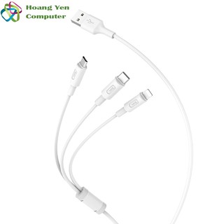[MẪU MỚI] Cáp Sạc Hoco X25 3 Đầu IPhone - Micro Usb - Type C 1M - BH 6 Tháng 1 đổi 1 (MÀU SẮC NGẪU NHIÊN)