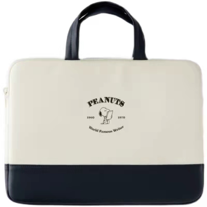 Túi đựng laptop họa tiết chó snoopy in chữ kích thước 10.2 inch 13-inch phong cách Hàn Quốc