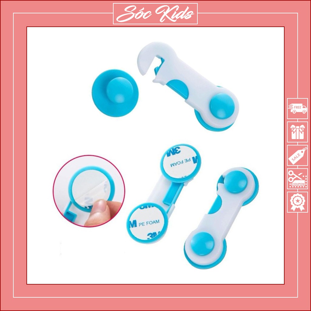 Khoá Nhựa Gài Tủ Mini Đa Năng Thiết Kế Thông Minh An Toàn Cho Bé - SÓC KIDS