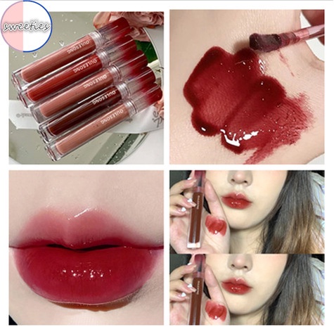 [Hàng mới về] Son môi hiệu ứng gương chống dính chống nước với 6 màu tùy chọn