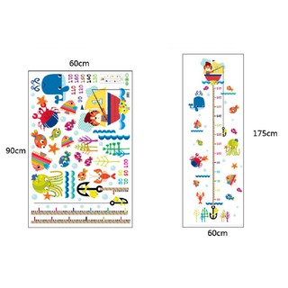 Decal đo chiều cao sinh vật biển