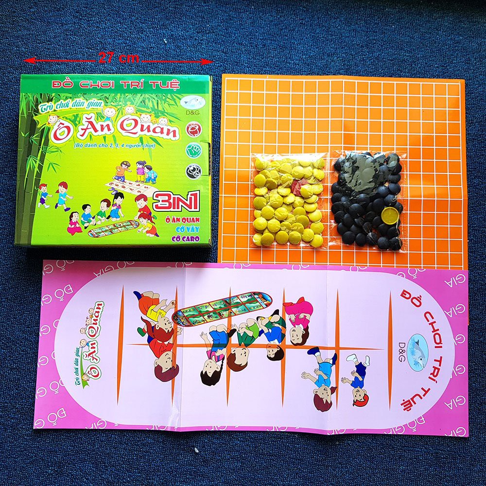 CỜ Ô ĂN QUAN 3IN1 - Cờ Vây, Cờ Caro, Ô Ăn Quan- Trò Chơi Dân Gian Phát Triển Trí Tuệ