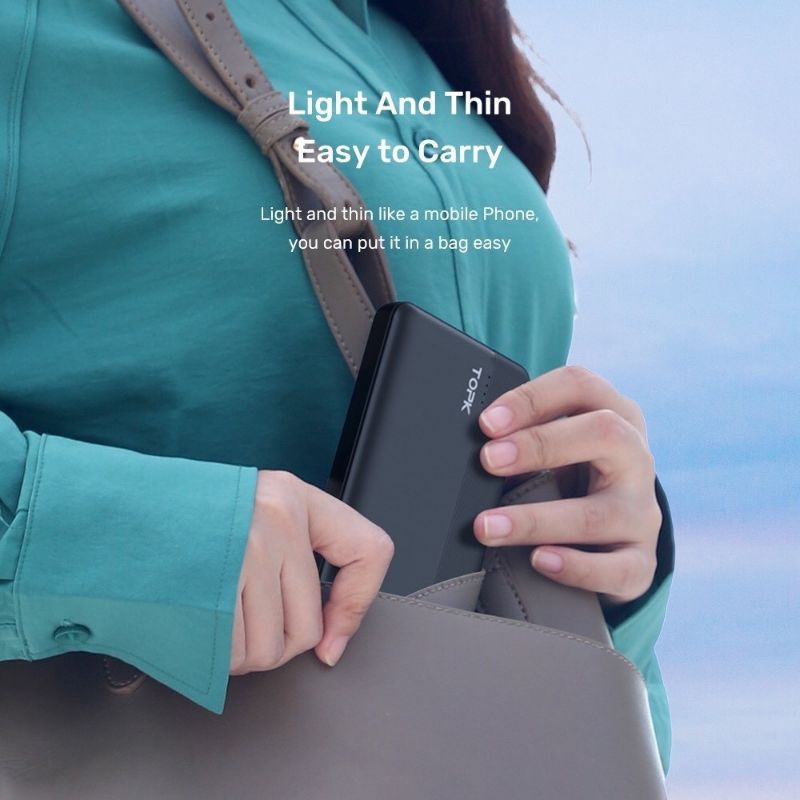 Pin Dự Phòng TOPK I1015P 18W QC3.0 10000mAh Hỗ Trợ Sạc Nhanh