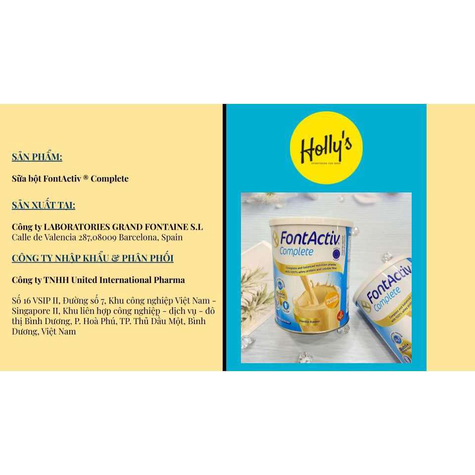 [Chính hãng] Sữa FontActiv ®Complete Nhập Khẩu Tây Ban Nha cho người,mới ốm dậy, muốn tăng cân,người chế  độ ăn kém