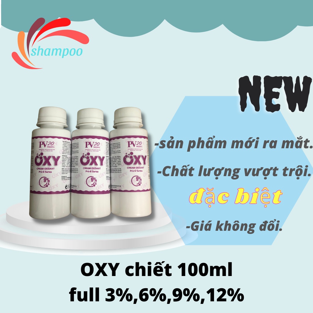Oxy trợ dưỡng nhuộm tóc 100ml chuẩn salon mịn đặc phù hợp 100ml thuốc nhuộm tóc