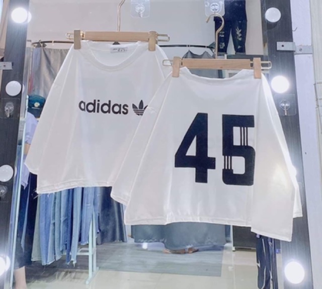 Áo croptop số 45 hai mặt TT12