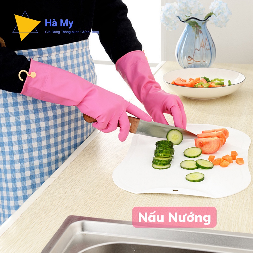 Găng Tay Gia Dụng Scotch Brite Chống Trơn Trượt,Có Móc Treo Chính Hãng 3M,Dài 36cm-Giúp Vệ Sinh Cửa,Giặt Quần Áo