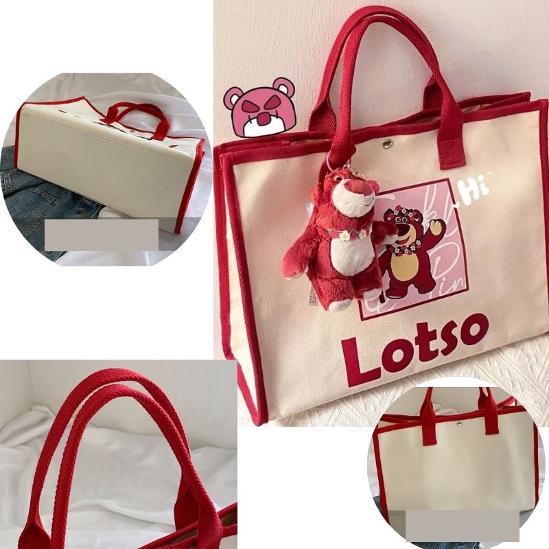 Túi xách nữ losto cầm tay bản to không kèm móc khóa màu hồng cute jumito