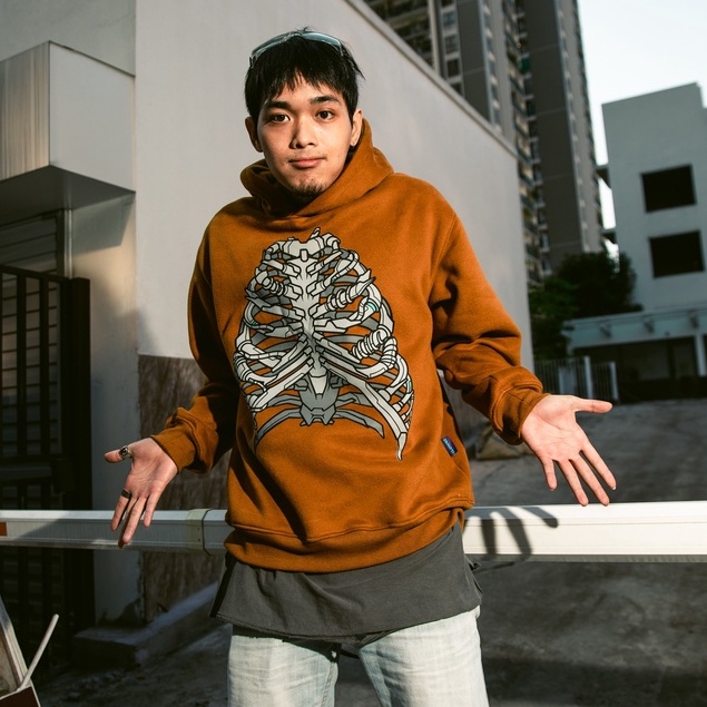 Áo khoác hoodie basic local brand Clownz Cyber Skull nỉ bông có mũ unisex nam nữ form rộng