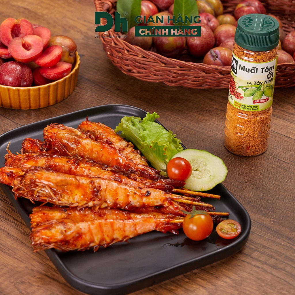 Muối tôm ớt Tây Ninh DH Foods đặc biệt cay thơm ngon gia vị chấm hoa quả 60/120gr