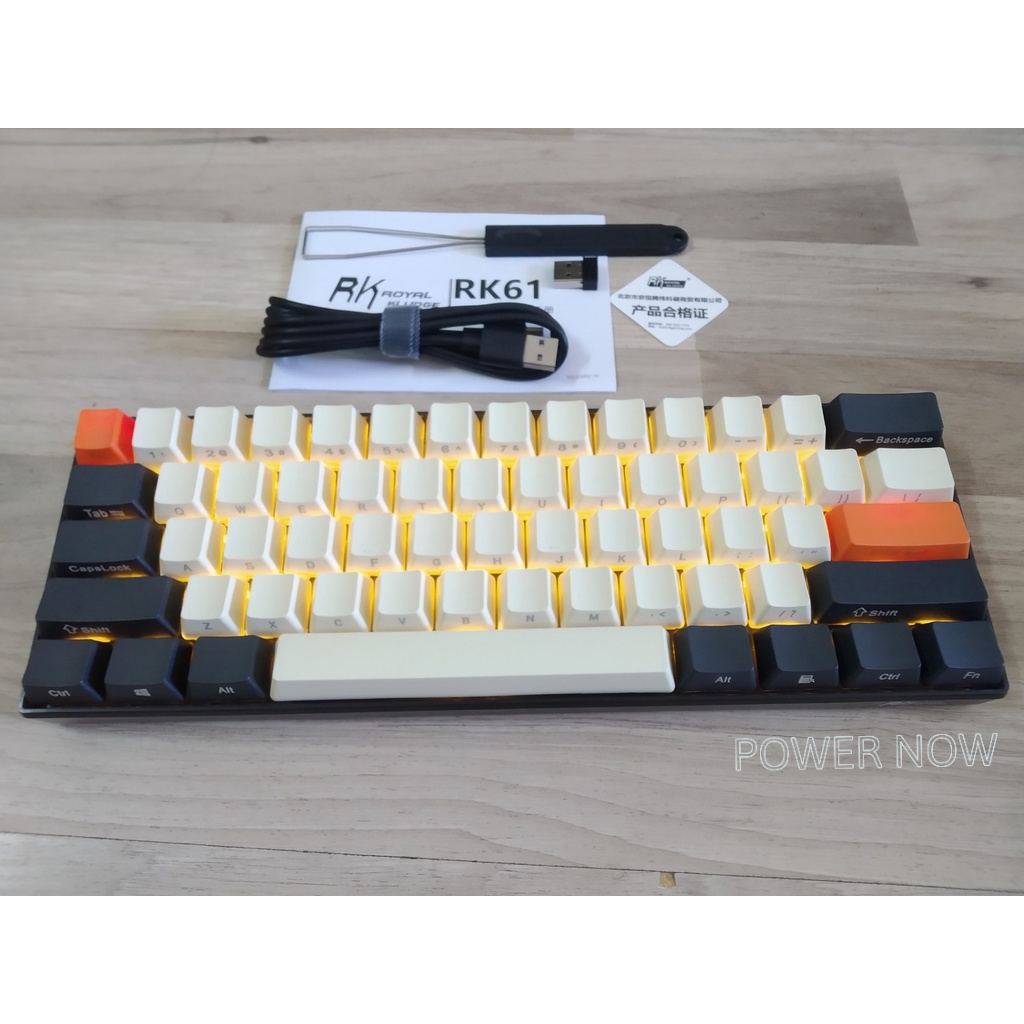 Bàn Phím Cơ Không Dây RK61 Phiên Bản Giới Hạn Keycap PBT. Bluetooth 5.0/ Wifi- Kèm Rceiver - Chính Hãng Royal Kludge
