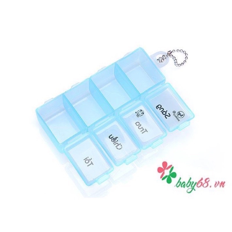 Hộp chia thuốc uống theo ngày tiện lợi - Hộp chia thuốc 4 ngăn