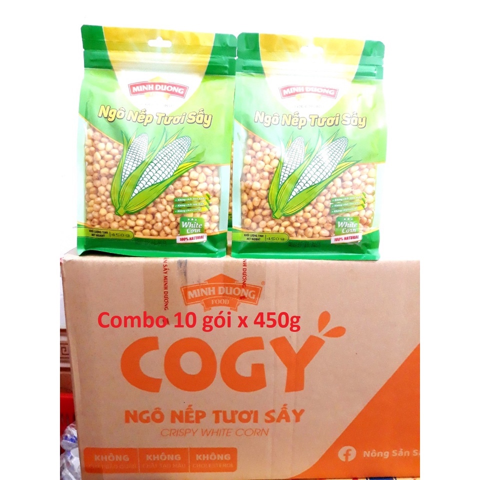 Combo 10 Gói x 450g Ngô Nếp Tươi Sấy Minh Dương